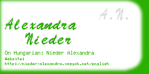 alexandra nieder business card